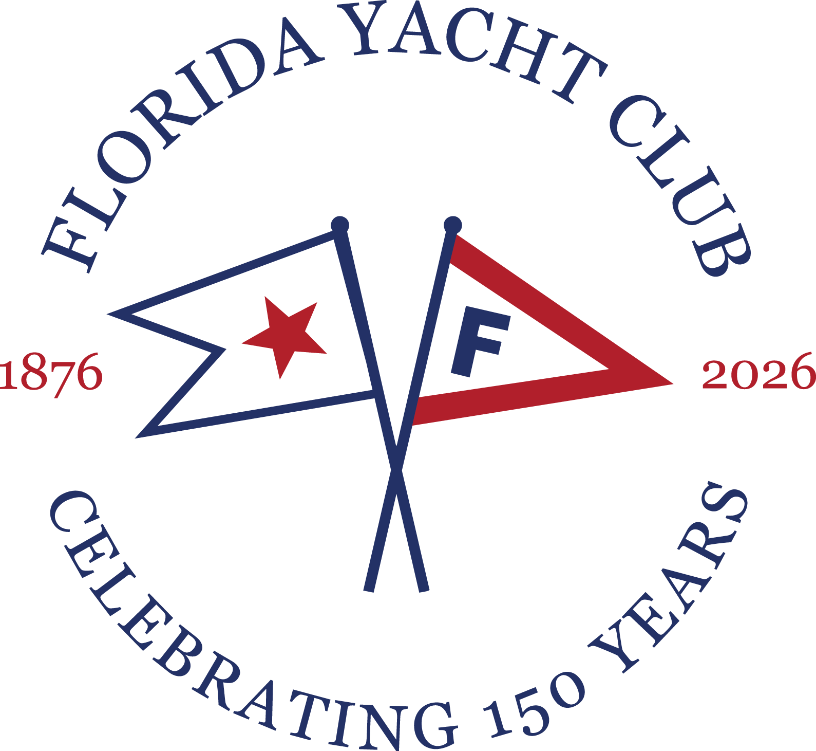 Florida Yacht Club 150th sesquicentennial burgee