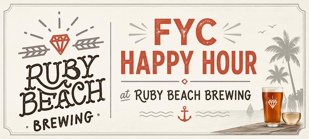 FYC Happy Hour at Ruby Beach Brewing logo